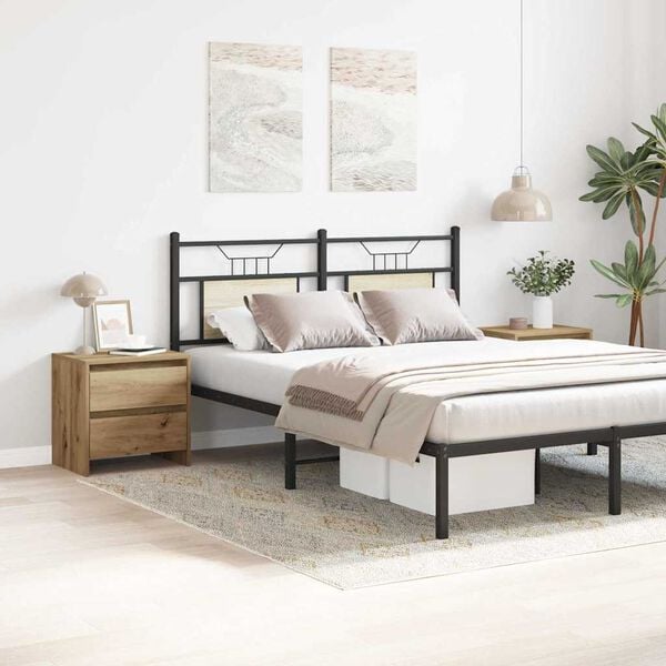 vidaXL Bedside Cabinet with Drawer 2 pcs Artisan Oak 45 x 34 x 44.5 cm