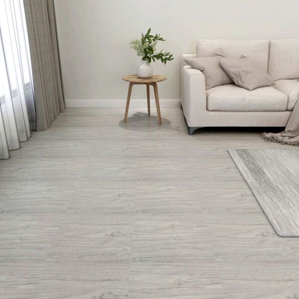 vidaXL Self-adhesive Flooring Planks 20 pcs PVC 1.86 m² Light Grey