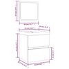 vidaXL Bathroom Sink Cabinet with Basin and Mirror High Gloss White