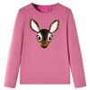 Kids' T-shirt with Long Sleeves Raspberry 128