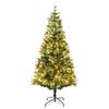 vidaXL Pre-lit Christmas Tree with Pine Cones Green 225 cm PVC&PE