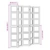 vidaXL Room Divider 5 Panels White Solid Wood Paulownia