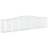 vidaXL Arched Gabion Basket 400x30x80/100 cm Galvanised Iron