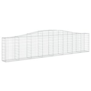vidaXL Arched Gabion Basket 400x30x80/100 cm Galvanised Iron