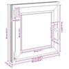 vidaXL Basement Window "RISOR" 60x60 cm Tilt&Turn DIN Left White