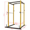 vidaXL Fitness Power Rack 140x145x214 cm Yellow and Black