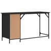 vidaXL Computer Desk Black 131x48x75 cm Engineered Wood
