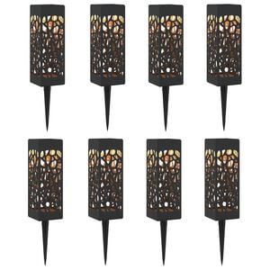 vidaXL Outdoor Solar Lights with Ground Spike 8 pcs Warm White 29 cm