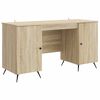 vidaXL Desk Sonoma Oak 142.5 x 50 x 75 cm Engineered Wood