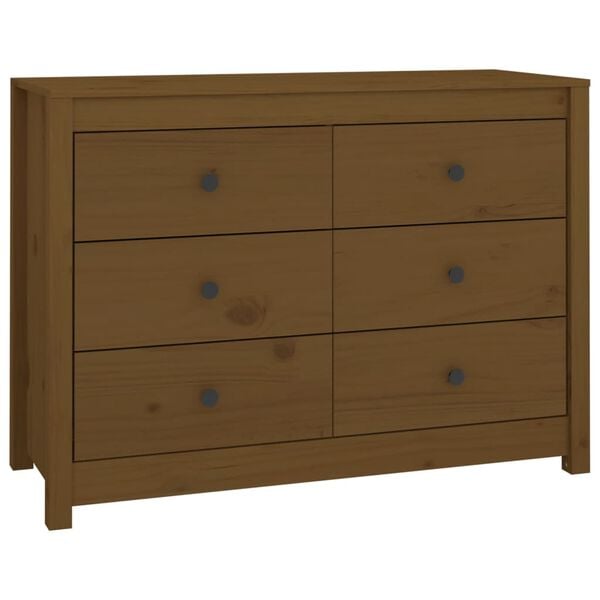 vidaXL Side Cabinet Honey Brown 100x40x72 cm Solid Wood Pine