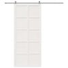 vidaXL Barn Door White 90 x 2.5 x 208 cm Solid Pine Wood