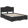 vidaXL Bed Frame with Headboard Black 140 x 190 cm Engineered Wood