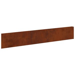 vidaXL Lawn Edging 10 pcs 100 x 18 cm Steel Rusty