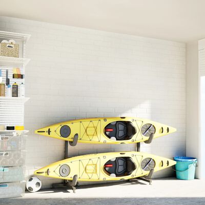 vidaXL Kayak Storage Rack for 2 Kayak 250x57x127.5 cm Steel