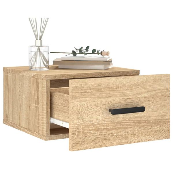 vidaXL Wall-mounted Bedside Cabinets 2 pcs Sonoma Oak 35x35x20 cm