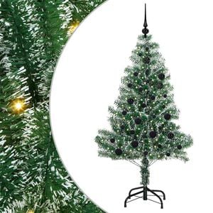 vidaXL Artificial Christmas Tree Snow Flocked with LED Light 150 cm
