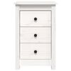 vidaXL Bedside Cabinet White 40x35x61.5 cm Solid Wood Pine