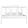 vidaXL Bed Frame without Mattress White Solid Wood 100x200 cm (810073+814080)