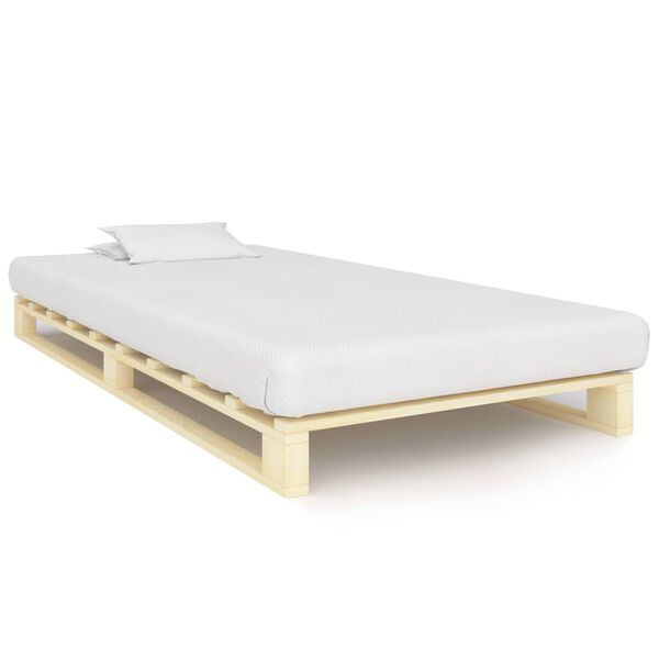 vidaXL Pallet Bed Frame without Mattress Solid Pine Wood 100x200 cm