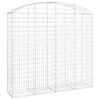 vidaXL Arched Gabion Basket 200x50x180/200 cm Galvanised Iron