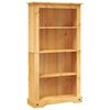 vidaXL Bookcase | Brown | Solid Waxed Pinewood | Medium | Bookcase | Rectangular