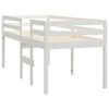 vidaXL High Sleeper Bed without Mattress White 75x190 cm Small Single Solid Wood Pine