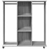 vidaXL Wardrobe with Wheels Grey Sonoma 102x38x110 cm Engineered Wood