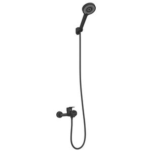 vidaXL Shower Head Set Black G 1 / 2 inches