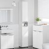 vidaXL Bathroom Cabinet with Shelf High Gloss White 30.5 x 30 x 195 cm
