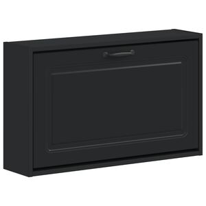 vidaXL Wall-Mounted Shoe Cabinet UTRECHT 71 x 17 x 43 cm Black