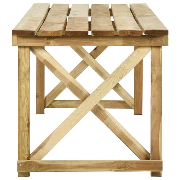 vidaXL Garden Table 200x79x75 cm Impregnated Pinewood