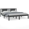 vidaXL Bed Frame without Mattress Grey 180x200 cm Super King Solid Wood