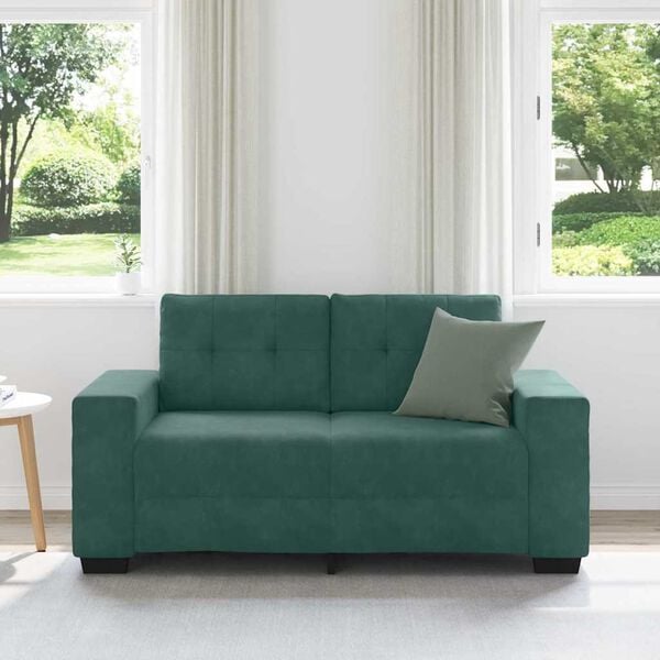 vidaXL Sofa 120cm Dark Green Poly velvet