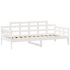 vidaXL Daybed with Drawers without Mattress White 90x190 cm Single Solid Wood