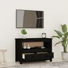 vidaXL TV Cabinet Black 79x35x52 cm Solid Wood Pine