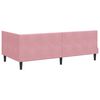 vidaXL Corner Bed Frame with Headboard Pink 100 x 200 cm Velvet