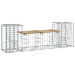 vidaXL Garden Bench Gabion Design 183x41x60.5 cm Impregnated Wood Pine