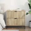 vidaXL Bedside Table Sonoma oak 63.5 x 36 x 61 cm Engineered wood