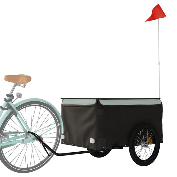 vidaXL Bike Trailer Black and Grey 45 kg Iron