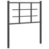 vidaXL Metal Replace Headboard Black 75 cm