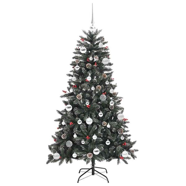 vidaXL Artificial Christmas Tree with 150 LEDs with Stand Green 150 cm