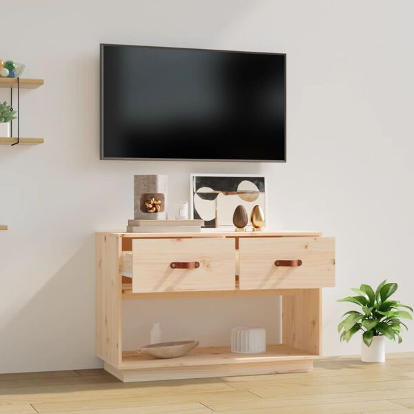 vidaXL TV Cabinet 90x40x60 cm Solid Wood Pine