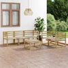 vidaXL 6 Piece Garden Lounge Set Green Impregnated Pinewood