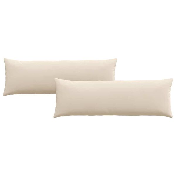 vidaXL Sofa Pillows 2 pcs Beige 120 x 40 cm Fabric