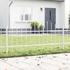 vidaXL Garden Fence 8 pcs White 170 x 115 cm Powder-Coated Steel