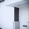 vidaXL Side Panel for Door Canopy Black 50x100 cm Tempered Glass