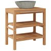 vidaXL Bathroom Vanity Cabinet Solid Teak with Riverstone Sink