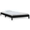 vidaXL Stack Bed without Mattress Black 80x200 cm Solid Wood Pine
