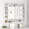 vidaXL Mirror Cabinet with LED White 91x15x76.5 cm