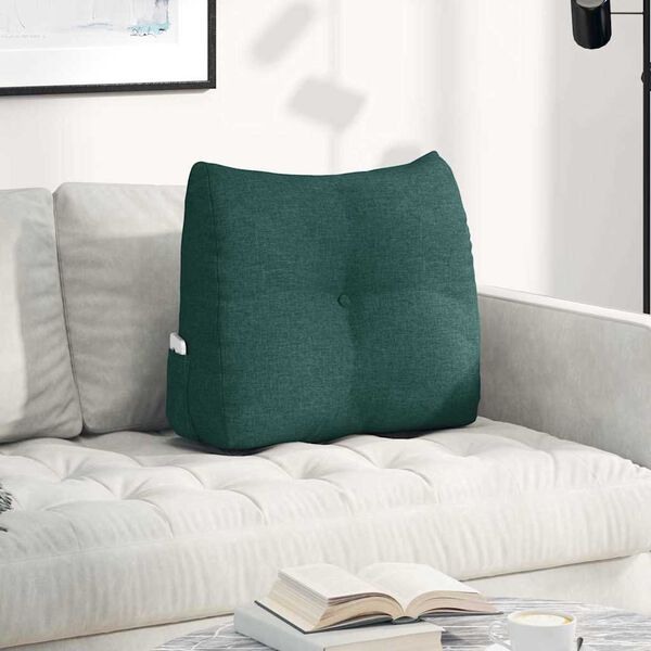vidaXL Back Pillow Dark Green 60 x 24 x 50 cm Fabric